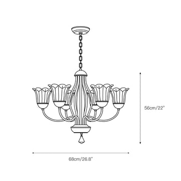 Cheyenne Chandelier – detail 3 — Dimension drawings 1