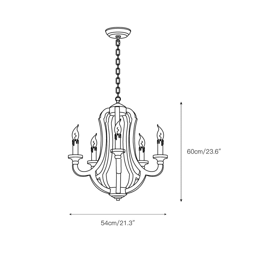 Winton Chandelier – detail 3 — Dimension drawings 1