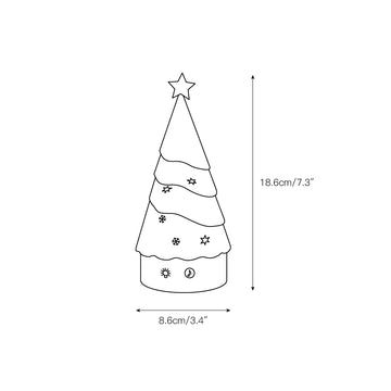 Tree Night Light (built-in battery) – detail 3 — Dimension drawings 1