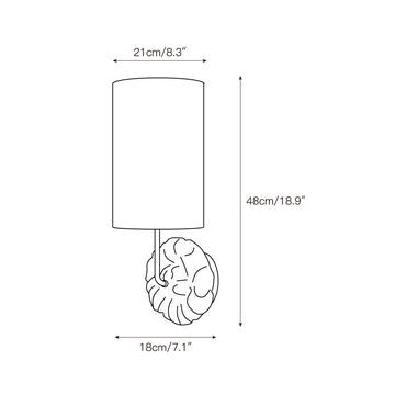 Claudia Wall Lamp – detail 3 — Dimension drawings 1