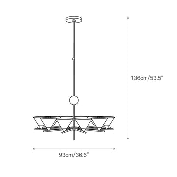 Cleo Large Chandelier – detail 3 — Dimension drawings 1