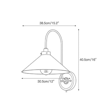 Clivedon Plug-in Wall Sconce – detail 3 — Dimension drawings 1