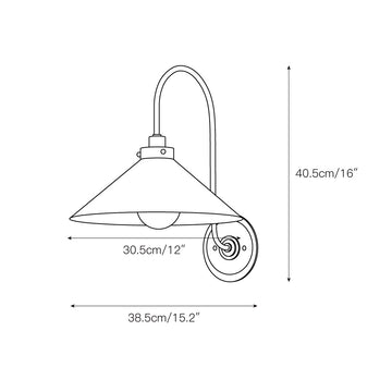 Clivedon Wall Lamp – detail 3 — Dimension drawings 1
