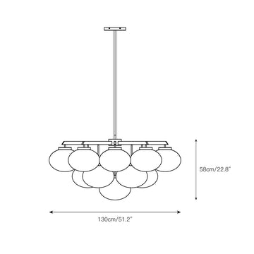 Cloudesley Chandelier – detail 5 — Dimension drawings 3