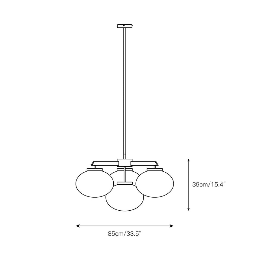 Cloudesley Chandelier – detail 3 — Dimension drawings 1