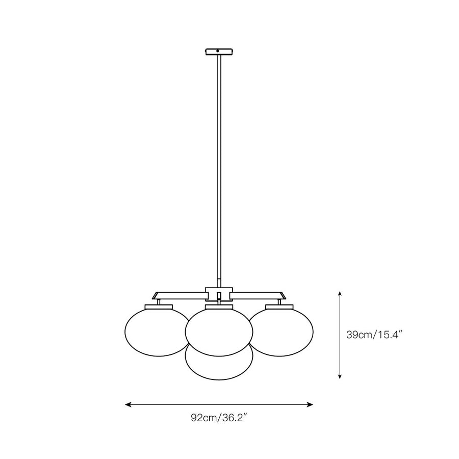 Cloudesley Chandelier – detail 4 — Dimension drawings 2