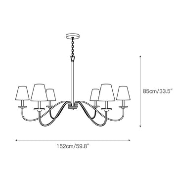 Cloverdale Chandelier – detail 3 — Dimension drawings 1