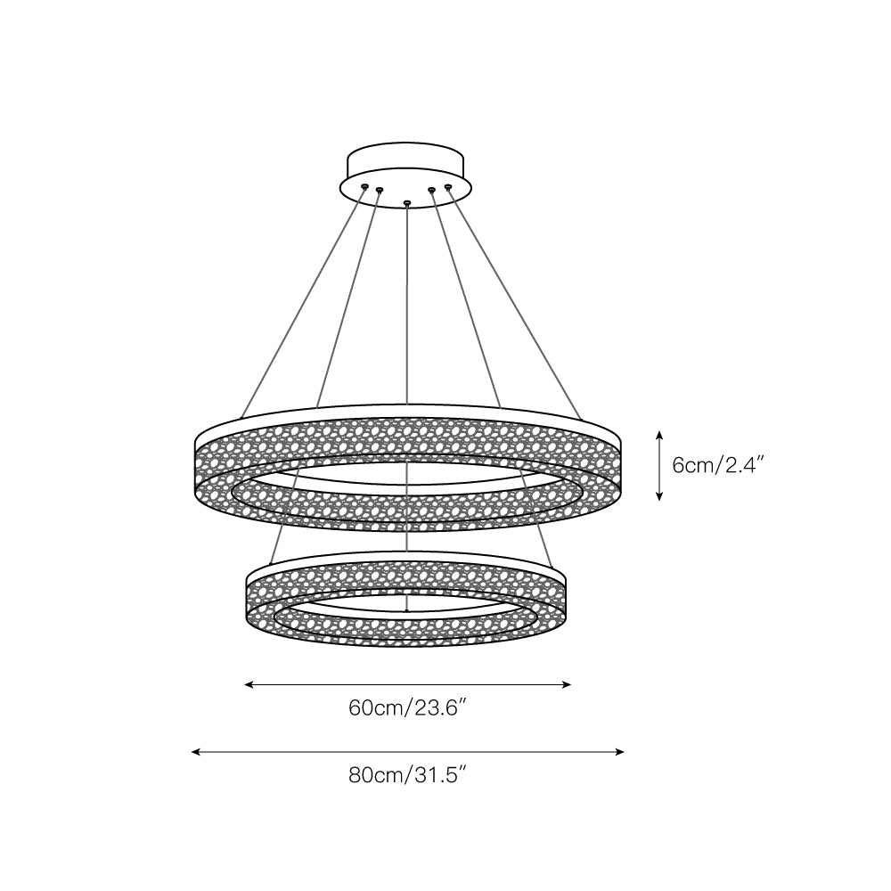 Coblitz Round LED Chandelier