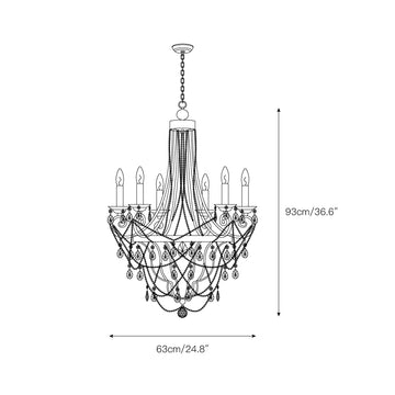 Collier Crystal Chandelier – detail 3 — Dimension drawings 1