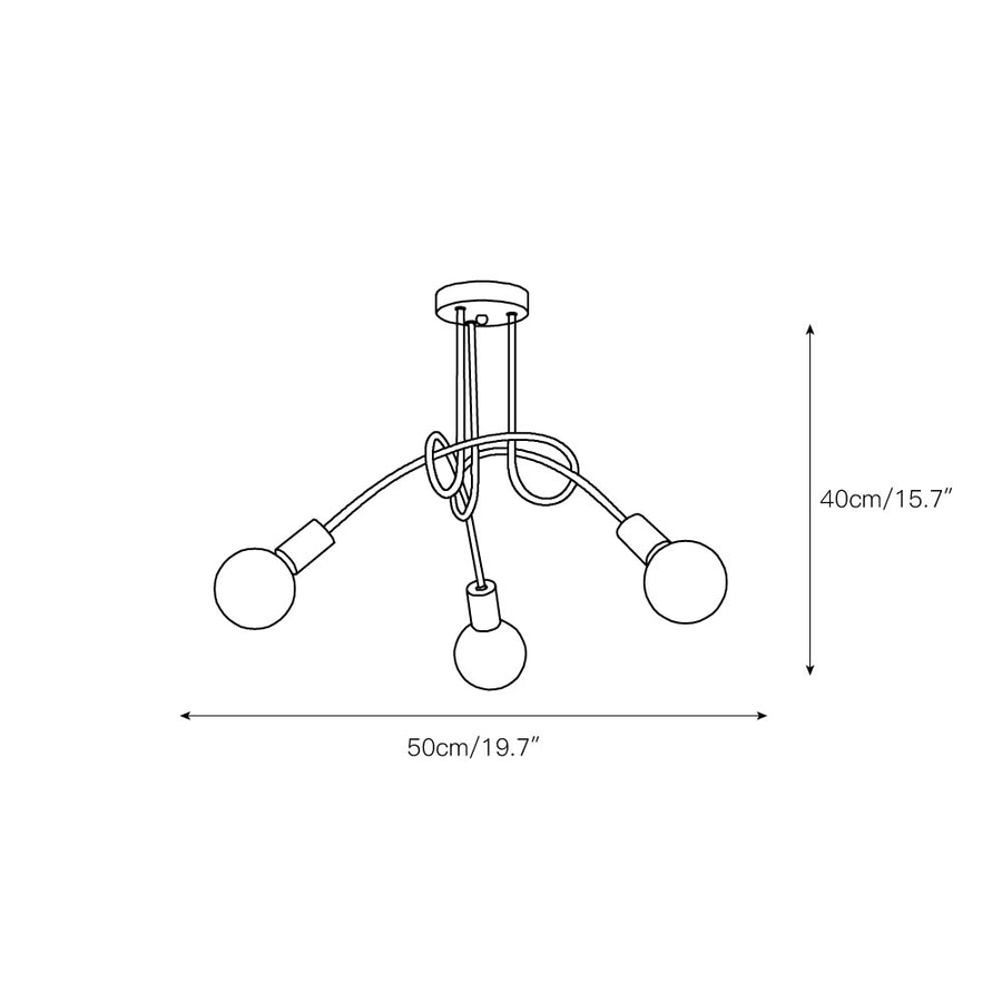 Colonial Sputnik Ceiling Lamp – detail 3 — Dimension drawings 1
