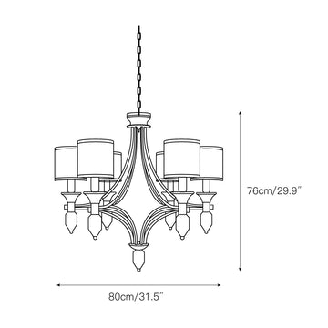Colton Chandelier – detail 3 — Dimension drawings 1