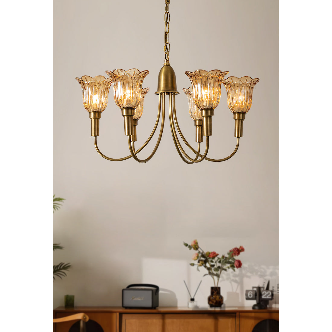 Columbia Brass Chandelier