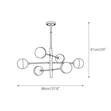 Compass Chandelier – detail 3 — Dimension drawings 1
