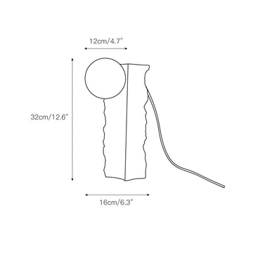 Conduit Travertine Table Lamp – detail 3 — Dimension drawings 1