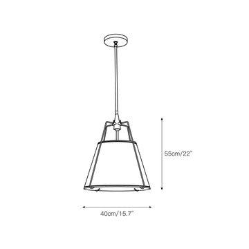 Regalia Drum Pendant Lamp – detail 4 — Dimension drawings 1