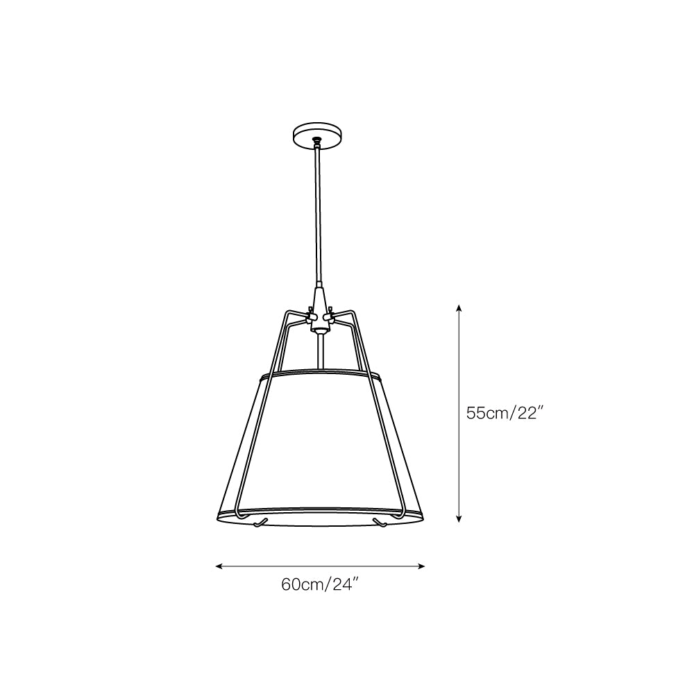 Conical Drum Pendant Light