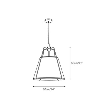Regalia Drum Pendant Lamp – detail 5 — Dimension drawings 2