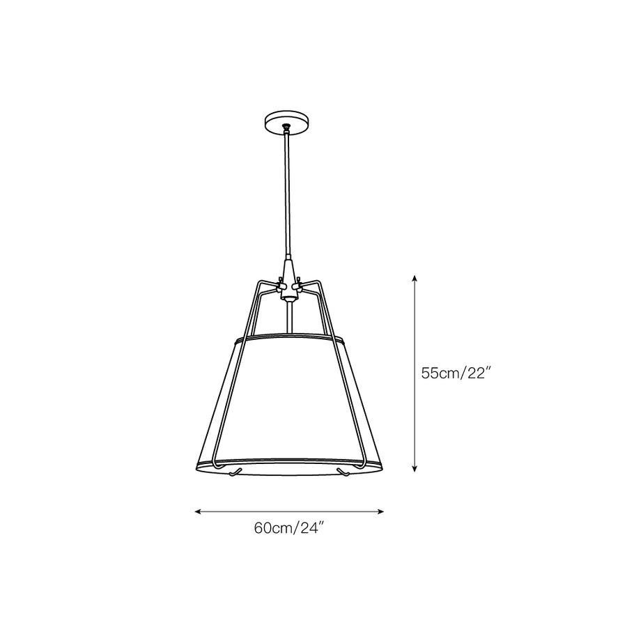 Regalia Drum Pendant Lamp – detail 5 — Dimension drawings 2