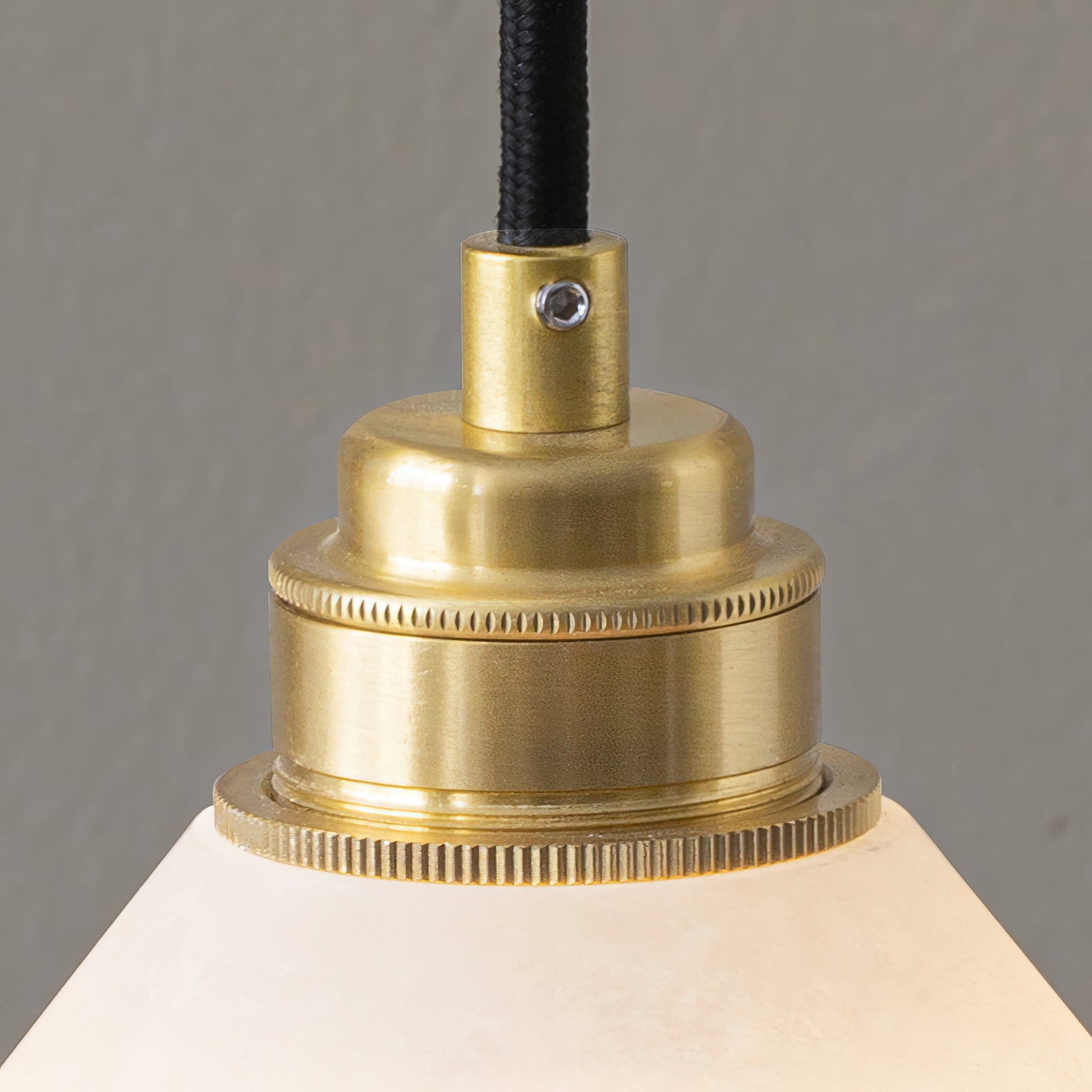 Conical Brass Pendant Lamp