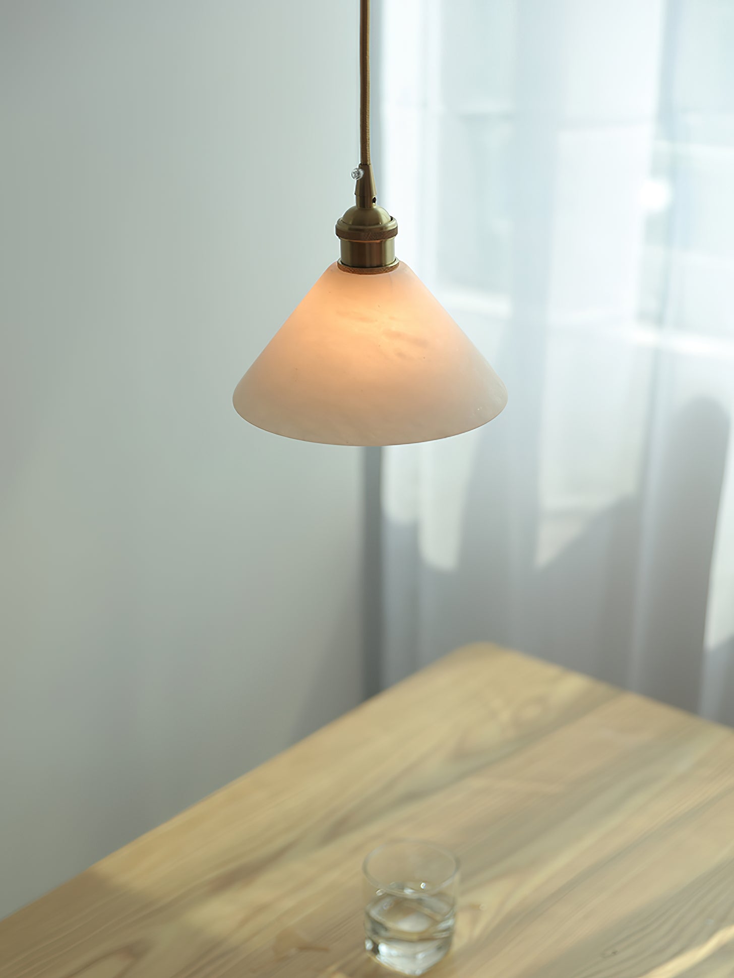 Conical Brass Pendant Lamp