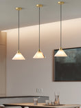 Load image into Gallery viewer, Conical Brass Pendant Lamp
