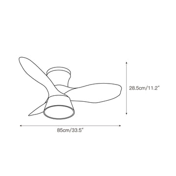 Corabelle Ceiling Fan Light – detail 3 — Dimension drawings 1