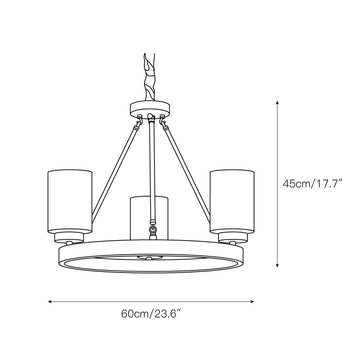 Corsica Chandelier – detail 3 — Dimension drawings 1