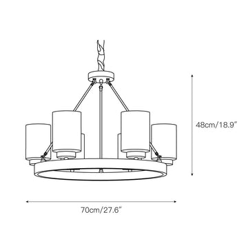 Corsica Chandelier – detail 4 — Dimension drawings 2