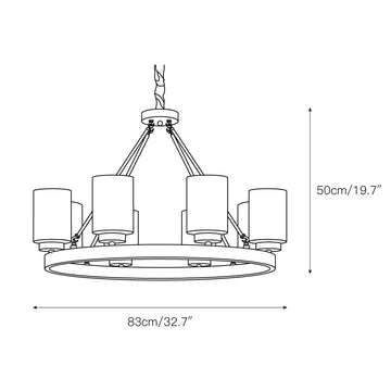 Corsica Chandelier – detail 5 — Dimension drawings 3