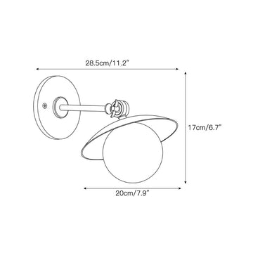 Corvane Wall Sconce – detail 3 — Dimension drawings 1