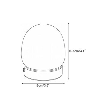Cosmo Glow Alabaster Table Lamp (Built-in Battery) – detail 3 — Dimension drawings 1