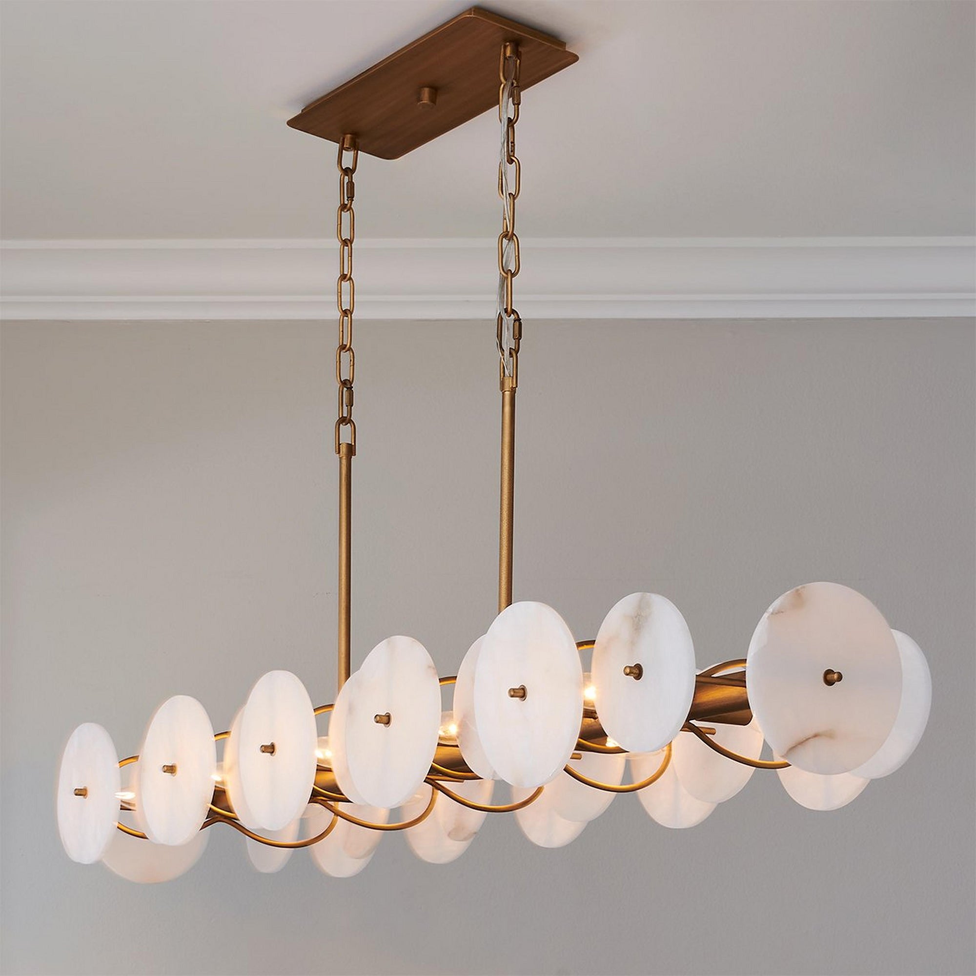 Cosmos Linear Alabaster Chandelier