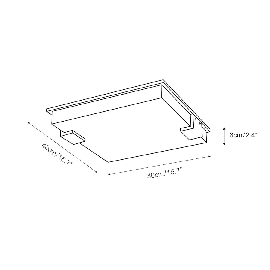 Covet Flush Mount Alabaster Ceiling Light – detail 3 — Dimension drawings 1