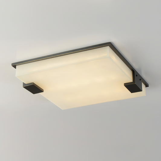 Covet Flush Mount Alabaster Ceiling Light – detail 12