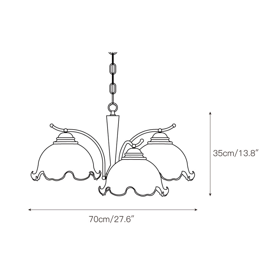 Crackle Flower Chandelier – detail 3 — Dimension drawings 1