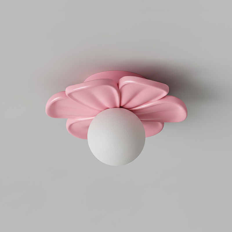 Cream Bloom Flower Ceiling Lamp