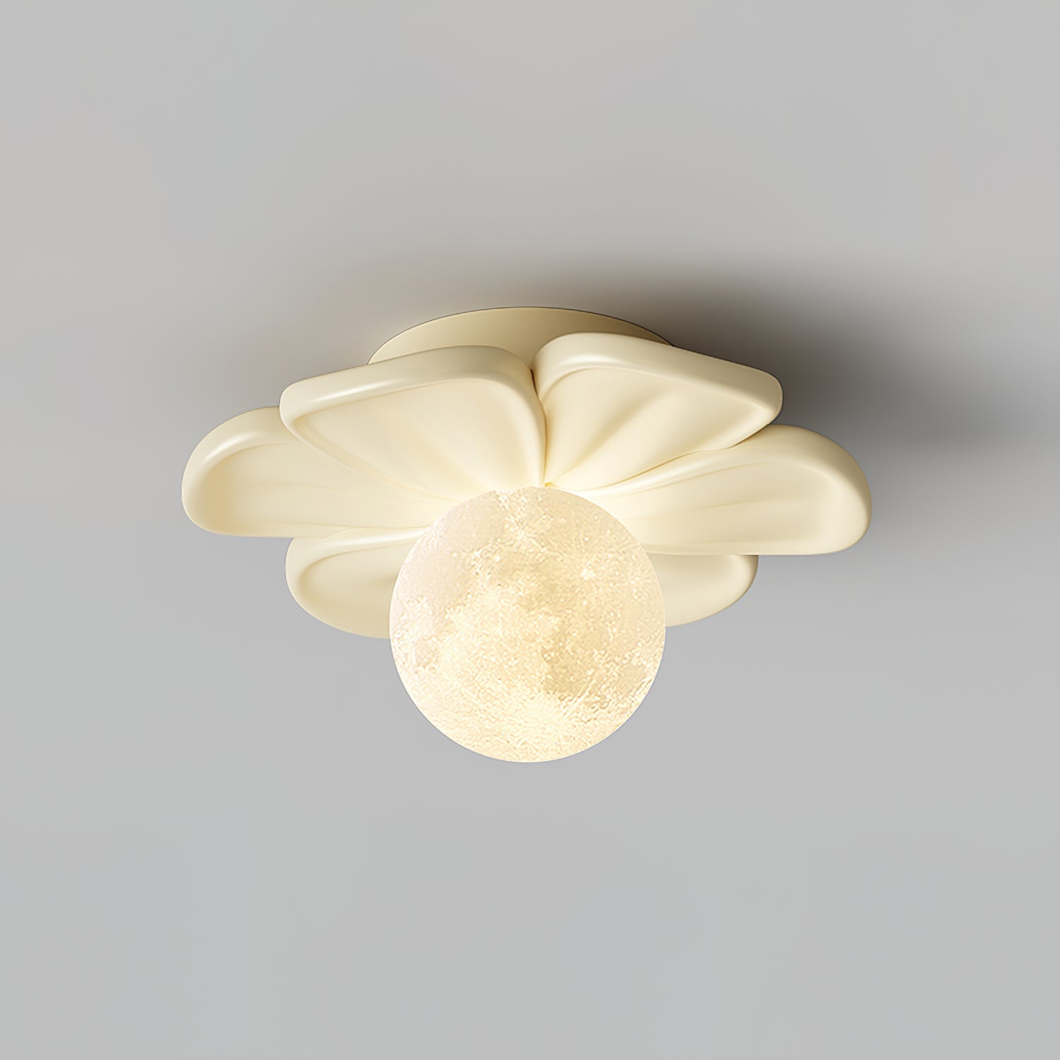 Cream Bloom Flower Ceiling Lamp