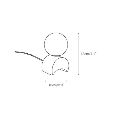 Crescent Marble Table Lamp – detail 5 — Dimension drawings 2