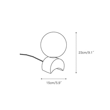 Crescent Marble Table Lamp – detail 6 — Dimension drawings 3