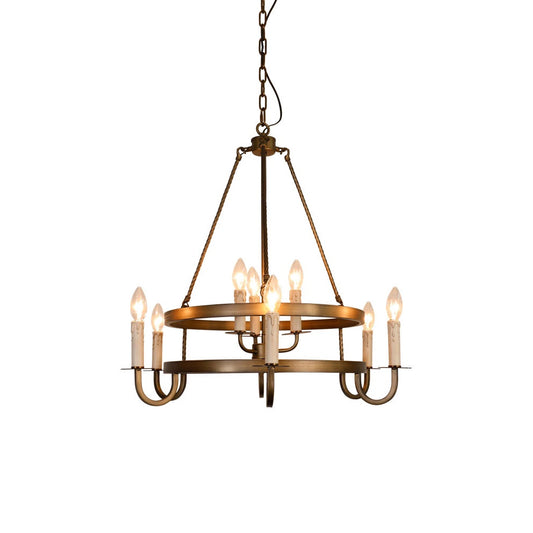 Crowley Wagon Wheel Chandelier