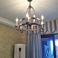 Load image into Gallery viewer, Crowley Wagon Wheel Chandelier
