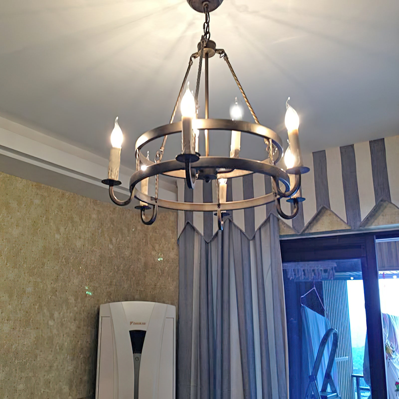 Crowley Wagon Wheel Chandelier