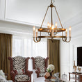 Load image into Gallery viewer, Crowley Wagon Wheel Chandelier
