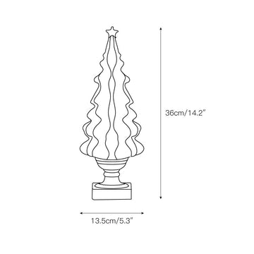 Crystal Xmas Tree Table Lamp (built-in battery) – detail 3 — Dimension drawings 1