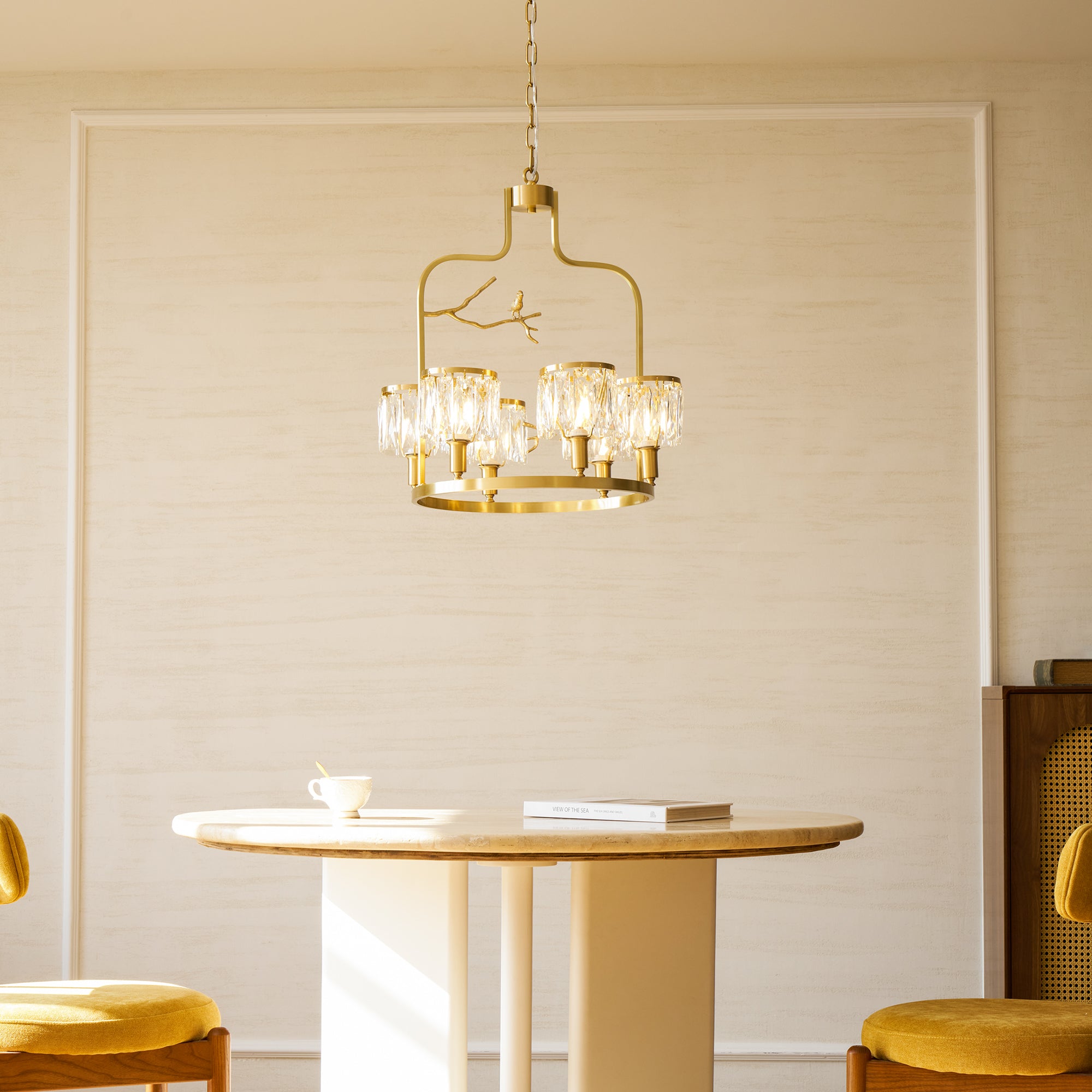 Crystal Bird Chandelier