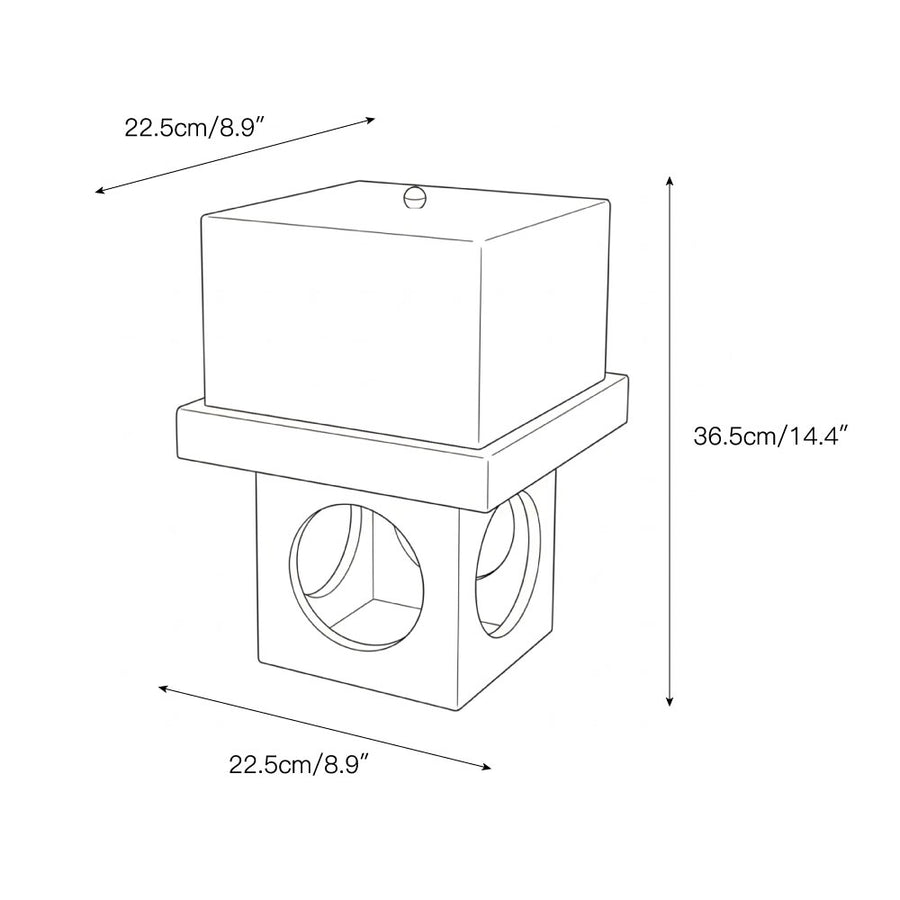 Crystal Alabaster Table Lamp – detail 3 — Dimension drawings 1