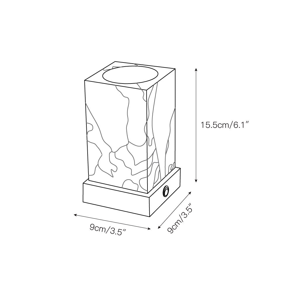 Cube Marble Table Lamp