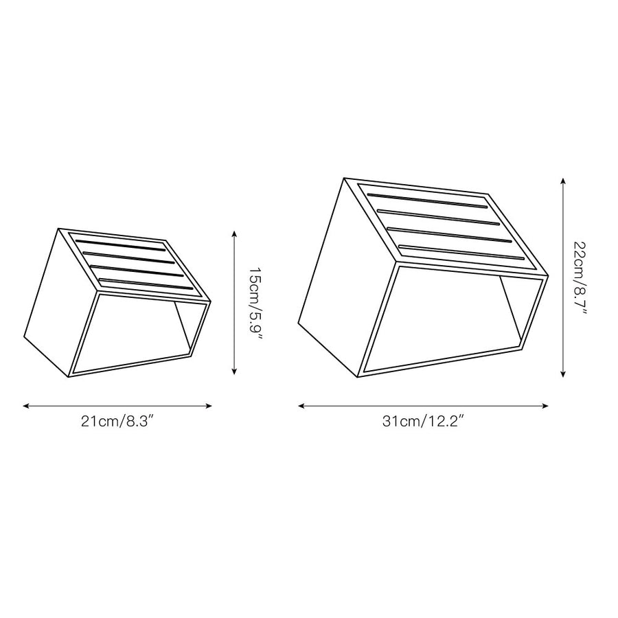 Cube Garden Solar Outdoor Light – detail 3 — Dimension drawings 1