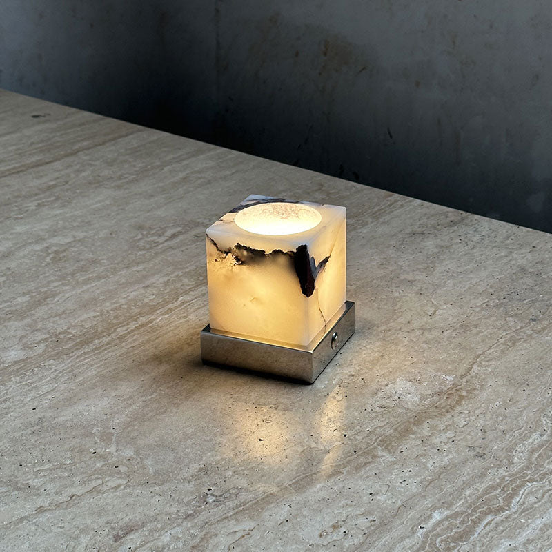 Cube Marble Table Lamp