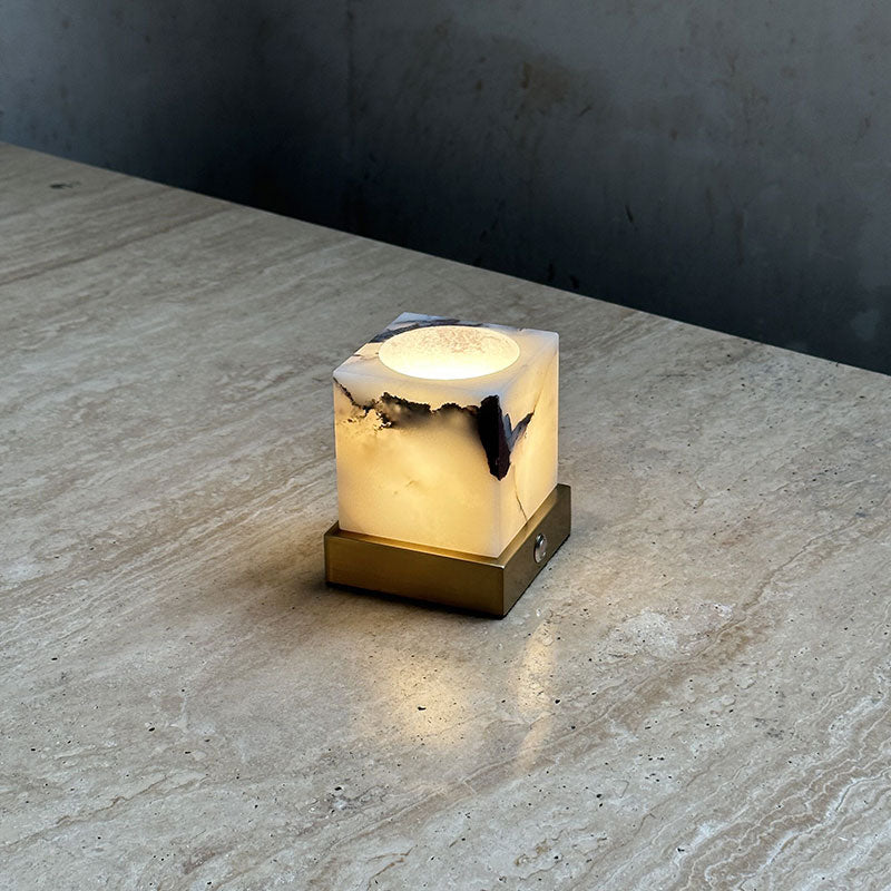 Cube Marble Table Lamp